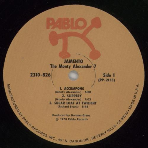 Monty Alexander Jamento - shrink vinyl LP album (LP record) US 1MALPJA865943