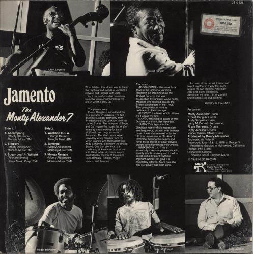 Monty Alexander Jamento - shrink vinyl LP album (LP record) US 1MALPJA865943
