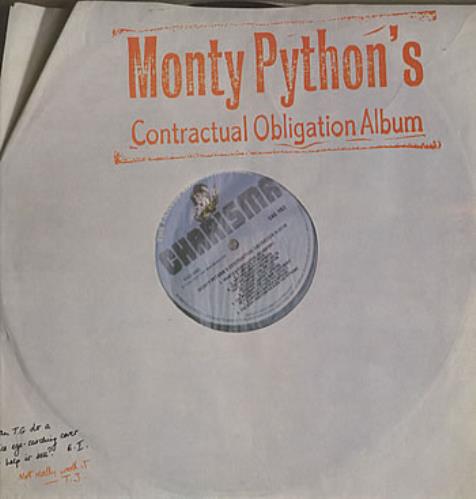 Monty Python Contractual Obligation Album - 1st vinyl LP album (LP record) UK PYTLPCO120996