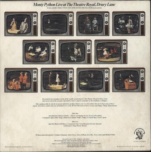 Monty Python Live At Drury Lane vinyl LP album (LP record) UK PYTLPLI235483