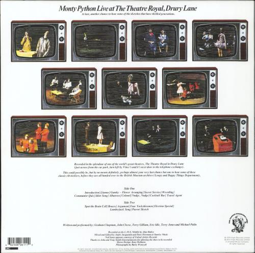 Monty Python Live At Drury Lane vinyl LP album (LP record) UK PYTLPLI822272