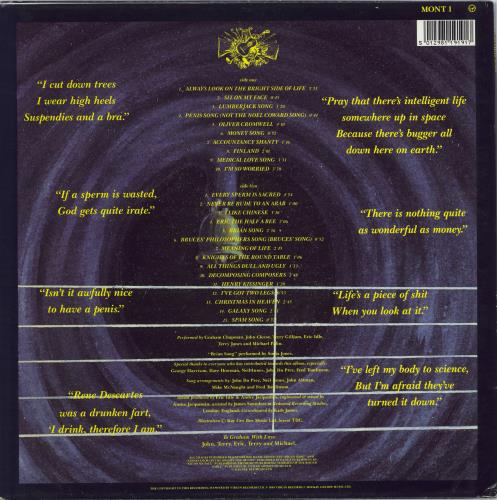 Monty Python Monty Python Sings - Hype Stickered sleeve vinyl LP album (LP record) UK PYTLPMO768556