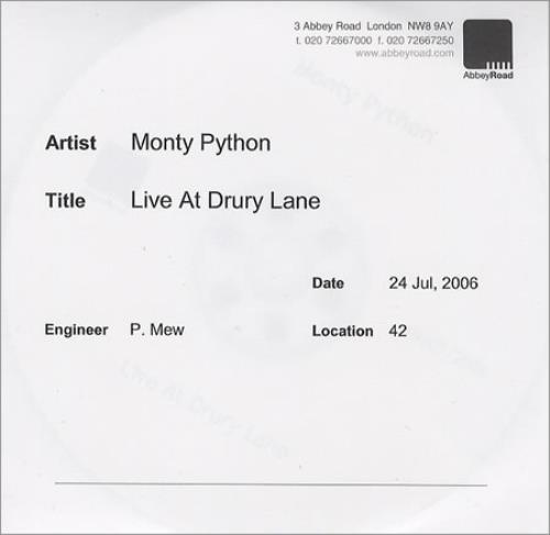 Monty Python Set of Eight Remastered CD-R Acetates CD-R acetate UK PYTCRSE381135