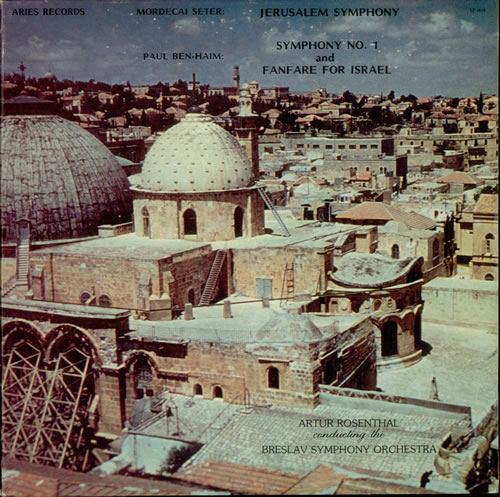 Mordecai Seter Jerusalem Symphony / Fanfare for Israel & Symphony No. 1 vinyl LP album (LP record) US NP7LPJE540339