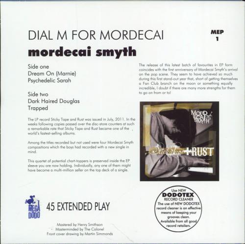 Mordecai Smyth Dial M For Mordecai - Orange Vinyl 7" vinyl single (7 inch record / 45) UK 3QR07DI767911