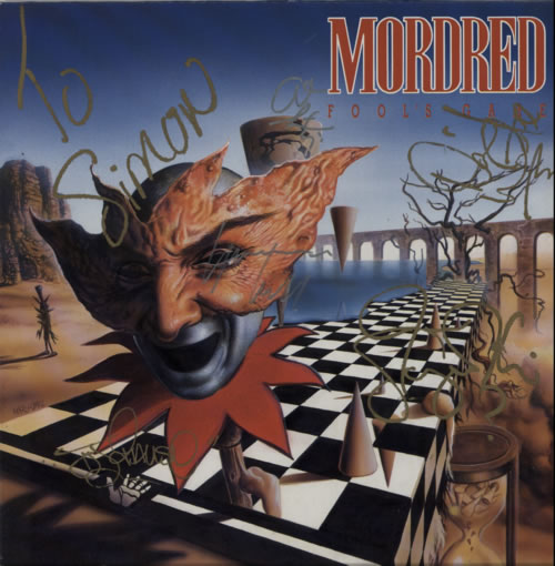 Mordred Fool's Game - Fully Autographed vinyl LP album (LP record) German MDDLPFO612265