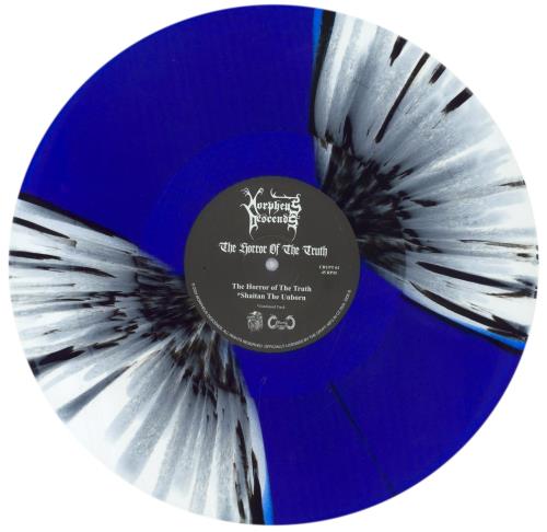 Morpheus Descends The Horror Of The Truth - Moonphase Blue & White with Black Splatter Vinyl 12" vinyl single (12 inch record / Maxi-single) US 7XR12TH839988