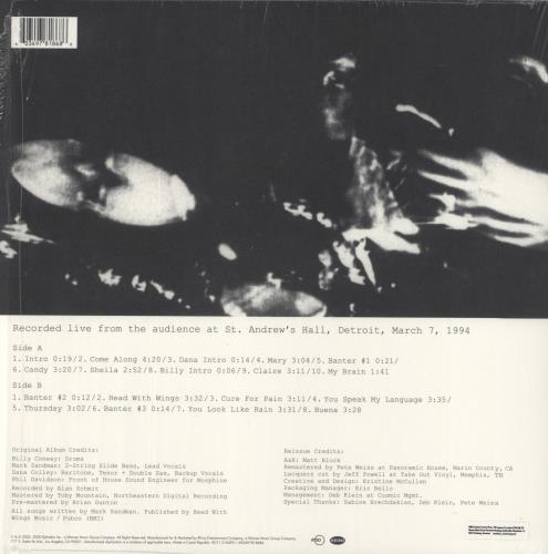 Morphine Bootleg Detroit - Milky Clear Vinyl - RSD '25 vinyl LP album (LP record) US MPYLPBO869029