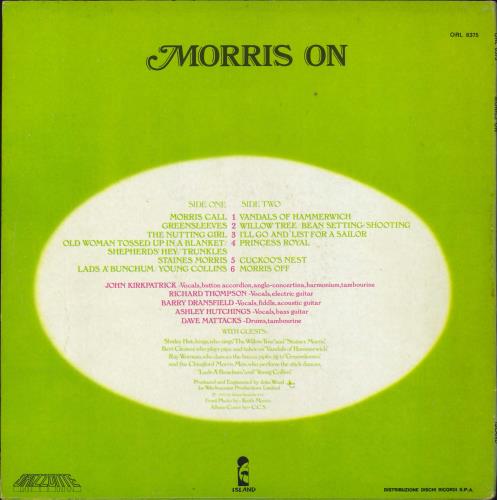 Morris On Morris On vinyl LP album (LP record) Italian RROLPMO793957