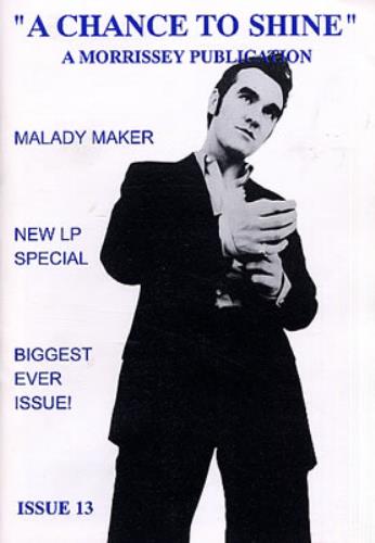 Morrissey A Chance To Shine Issue 13 fanzine UK MORFAAC101482