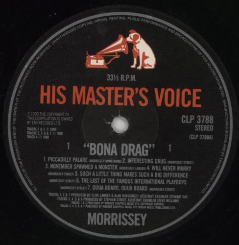 Morrissey Bona Drag - VG vinyl LP album (LP record) UK MORLPBO859330