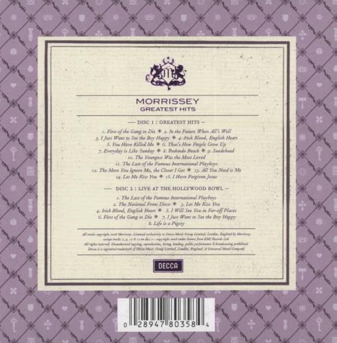 Morrissey Greatest Hits 2 CD album set (Double CD) UK MOR2CGR867205