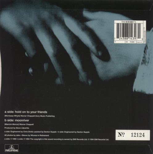 Morrissey Hold On To Your Friends - Numbered 7" vinyl single (7 inch record / 45) UK MOR07HO29106