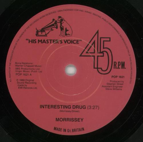 Morrissey Interesting Drug 7" vinyl single (7 inch record / 45) UK MOR07IN828168