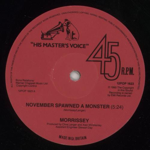 Morrissey November Spawned A Monster 12" vinyl single (12 inch record / Maxi-single) UK MOR12NO24091