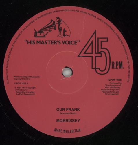 Morrissey Our Frank 12" vinyl single (12 inch record / Maxi-single) UK MOR12OU868462