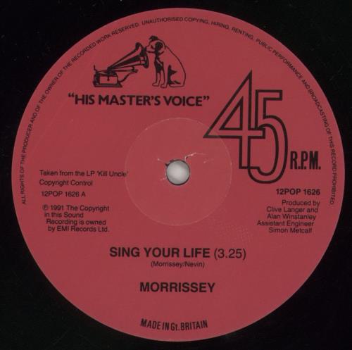 Morrissey Sing Your Life - EX 12" vinyl single (12 inch record / Maxi-single) UK MOR12SI780166