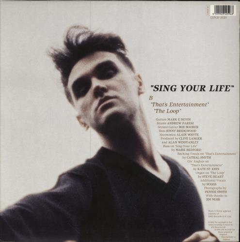 Morrissey Sing Your Life - EX 12" vinyl single (12 inch record / Maxi-single) UK MOR12SI780166