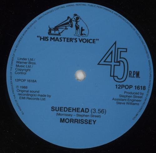 Morrissey Suedehead - EX 12" vinyl single (12 inch record / Maxi-single) UK MOR12SU678514