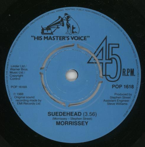 Morrissey Suedehead 7" vinyl single (7 inch record / 45) UK MOR07SU03875