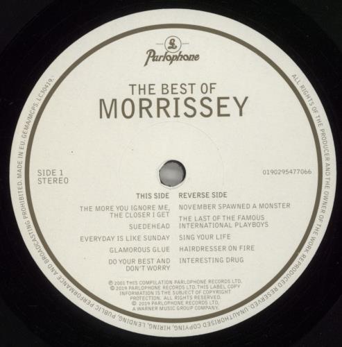 Morrissey The Best Of Morrissey 2-LP vinyl record set (Double LP Album) UK MOR2LTH889558