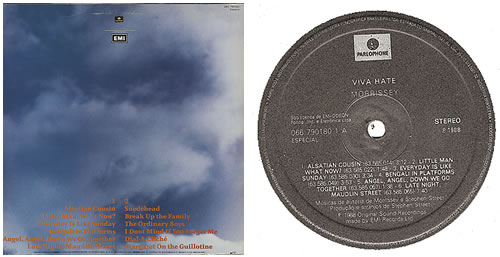 Morrissey Viva Hate vinyl LP album (LP record) Brazilian MORLPVI235221