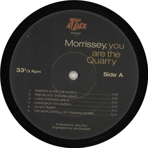 Morrissey You Are The Quarry - Mint vinyl LP album (LP record) UK MORLPYO280152