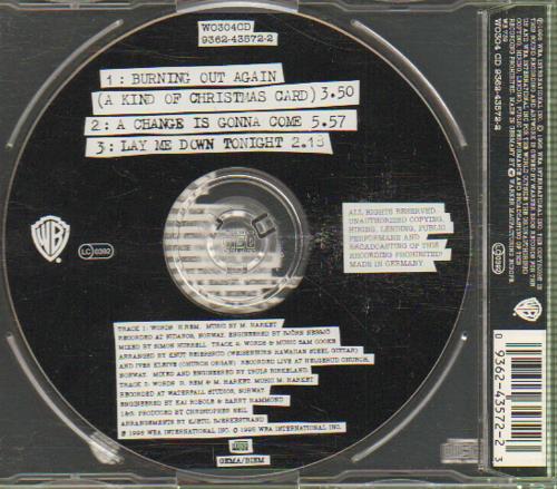 Morten Harket Burning Out Again CD single (CD5 / 5") German MHKC5BU61315