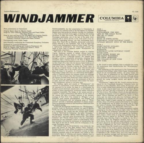 Morton Gould Windjammer vinyl LP album (LP record) US GUDLPWI726844