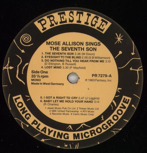 Mose Allison Mose Allison Sings vinyl LP album (LP record) UK AM3LPMO880014