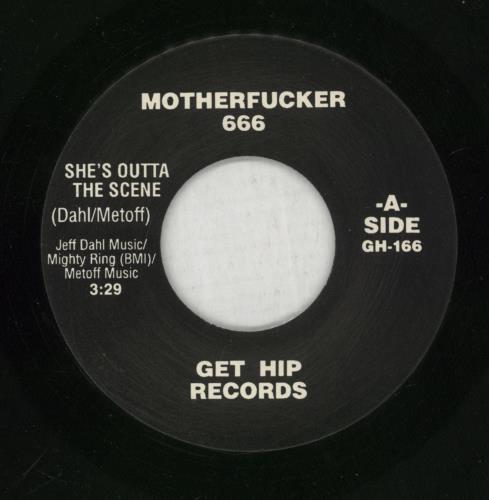 Motherfucker 666 She's Outta The Scene / Dead Flowers 7" vinyl single (7 inch record / 45) US 9Y107SH870432