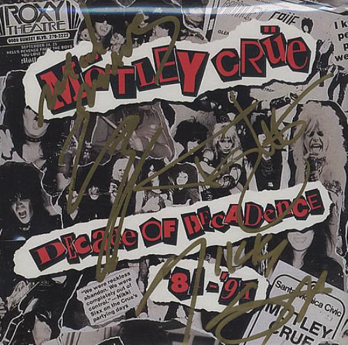 Motley Crue Decade Of Decadance - Autographed CD album (CDLP) US CRUCDDE79521