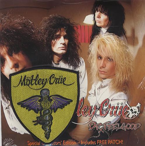 Motley Crue Dr Feelgood + Patch 7" vinyl single (7 inch record / 45) UK CRU07DR00833