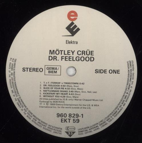 Motley Crue Dr Feelgood - EX vinyl LP album (LP record) UK CRULPDR774824