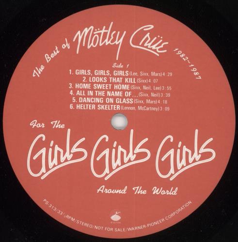Motley Crue For The Girls Girls Girls Around The World vinyl LP album (LP record) Japanese CRULPFO110349