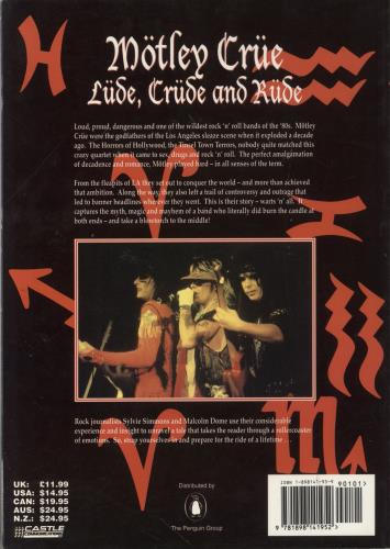 Motley Crue Lude, Crude And Rude book UK CRUBKLU275934
