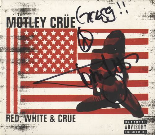Motley Crue Red, White And Crue - Autographed 2 CD album set (Double CD) US CRU2CRE495710