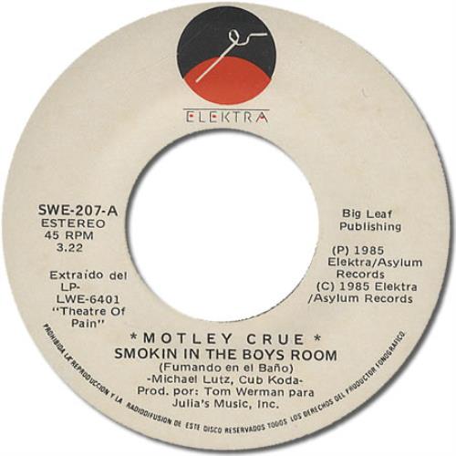Motley Crue Smokin' In The Boys Room 7" vinyl single (7 inch record / 45) Mexican CRU07SM396404