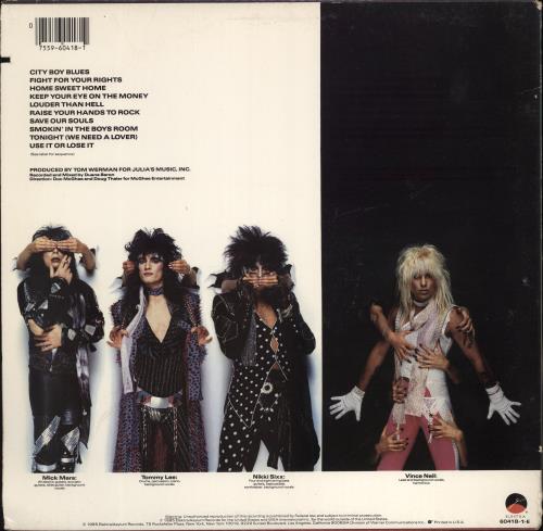 Motley Crue Theatre Of Pain + Merch Insert vinyl LP album (LP record) US CRULPTH774823