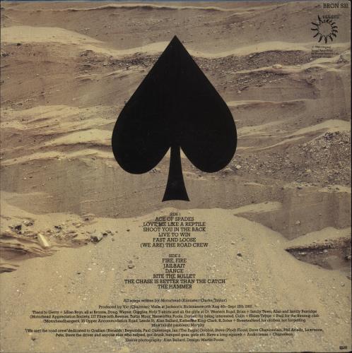 Motorhead Ace Of Spades vinyl LP album (LP record) Swedish MOTLPAC891837