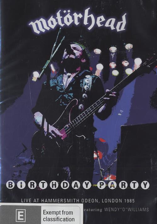 Motorhead Birthday Party DVD Australian MOTDDBI435123