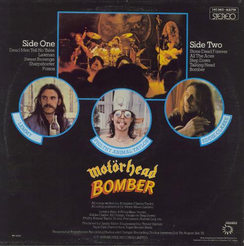 Motorhead Bomber - VG vinyl LP album (LP record) Greek MOTLPBO825748