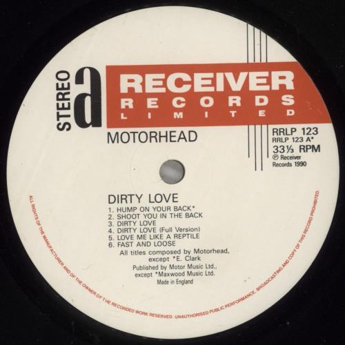 Motorhead Dirty Love vinyl LP album (LP record) UK MOTLPDI675728