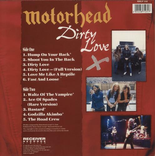 Motorhead Dirty Love vinyl LP album (LP record) UK MOTLPDI675728