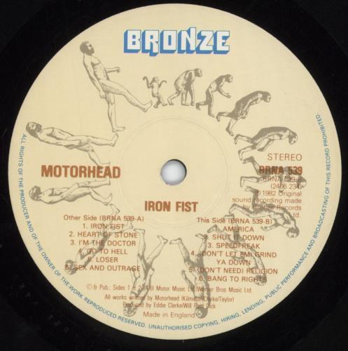 Motorhead Iron Fist vinyl LP album (LP record) UK MOTLPIR810607