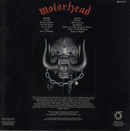 Motorhead Iron Fist vinyl LP album (LP record) UK MOTLPIR810607