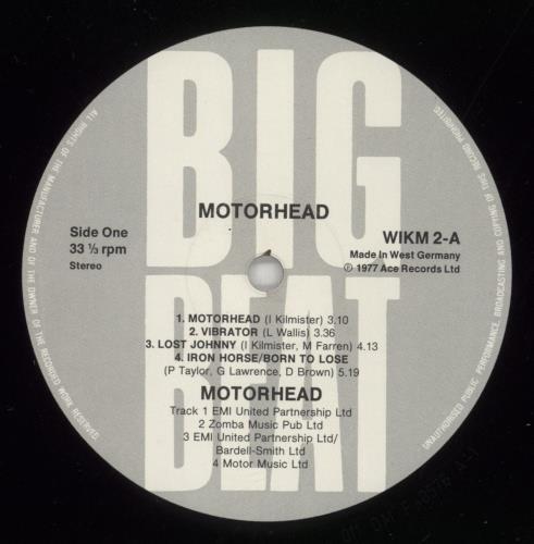 Motorhead Motorhead vinyl LP album (LP record) German MOTLPMO864211