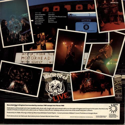 Motorhead No Sleep 'Til Hammersmith - Live Labels vinyl LP album (LP record) UK MOTLPNO229004