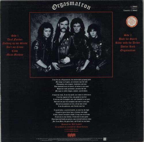 Motorhead Orgasmatron + Poster vinyl LP album (LP record) Australian MOTLPOR658158