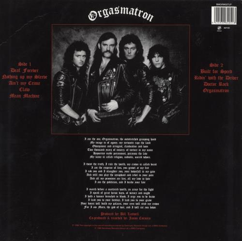 Motorhead Orgasmatron - 180 Gram vinyl LP album (LP record) UK MOTLPOR811774